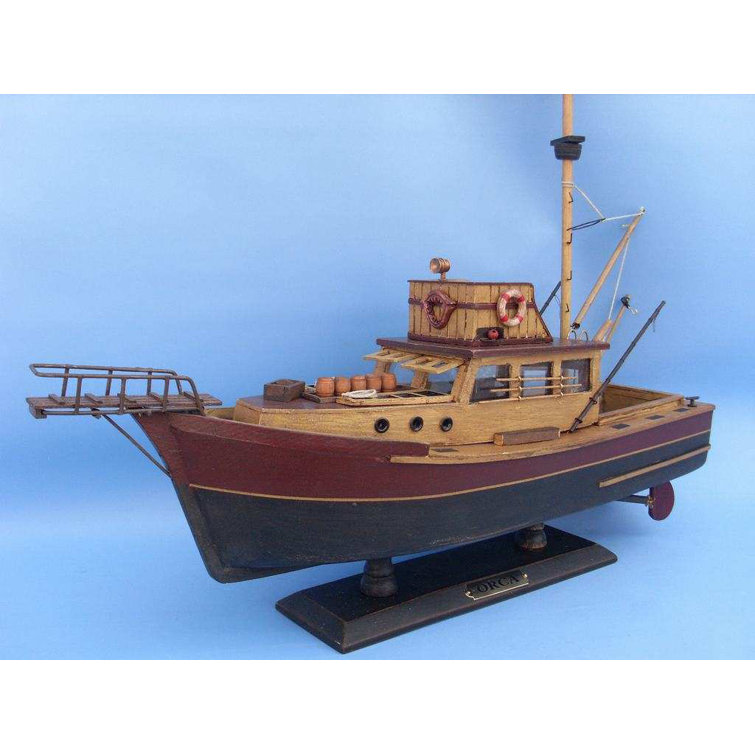 Toys The ORCA from the movie “JAWS” movie Wooden Fishing Boat Model 28